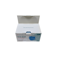 Boîte de 50 masques chirurgicaux pliants jetables imprimés sur mesure fabriqués à partir de carton recyclé pour le stockage de médicaments en pharmacie
