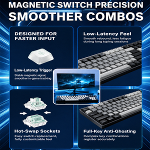 <span class=keywords><strong>Clavier</strong></span> mécanique gaming 60% Hotswap RGB OEM, 61 touches, interrupteurs magnétiques - Product Image 5