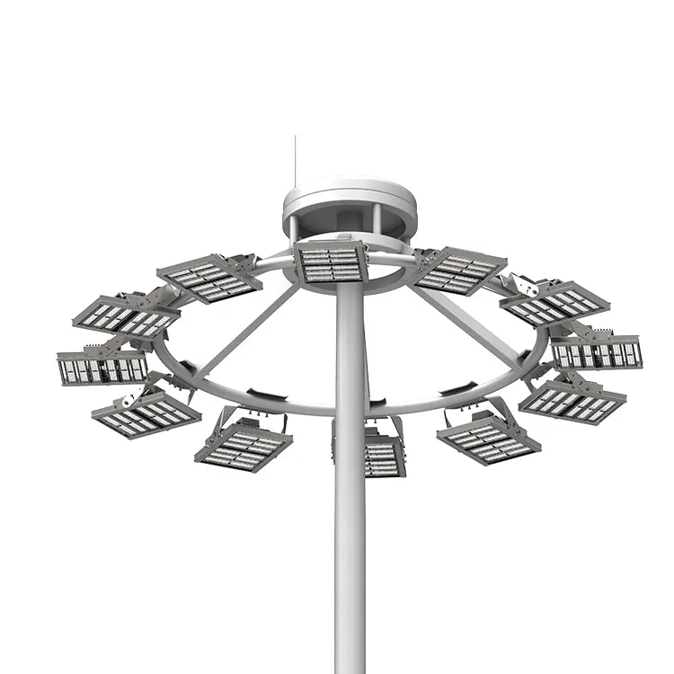 Q235/Q275 Hochwertige 10m 15m 20m 25m 30m 30m hohe Masts tange Verstellbares Heben für Sport platz 12m Straßen laternen mast