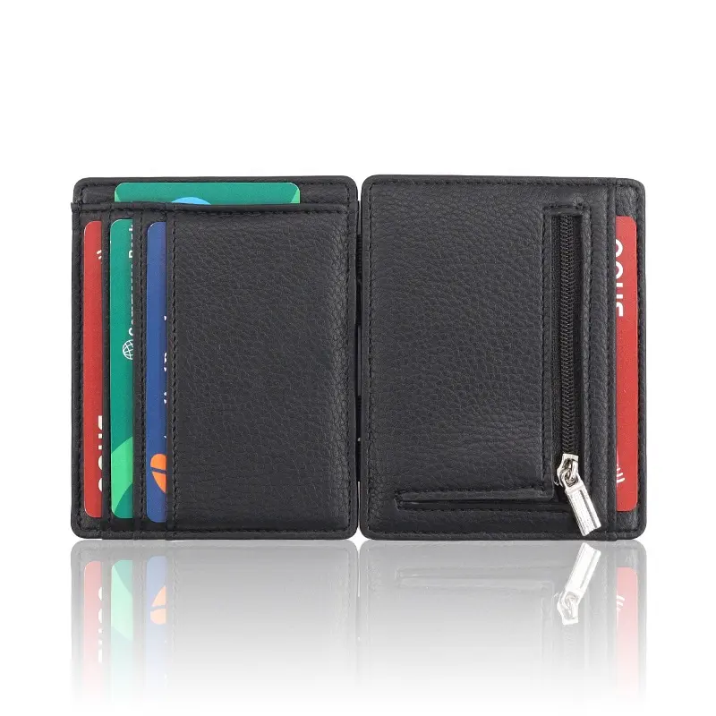 Custom Logo RFID Blocking Magic Wallet Custom Carbon Fiber Magic Wallet For Men