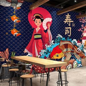 Japanse Stijl Sushi Restaurant Achtergrond Muur Pvc Muur Papier - Product Image 1