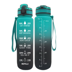 32oz Tritan Sport Gradient Plastic <b>Water</b> <b>Bottles</b> BPA Free Motivational Fitness Sports <b>Water</b> <b>Bottle</b> BPA Free - Product Image 5