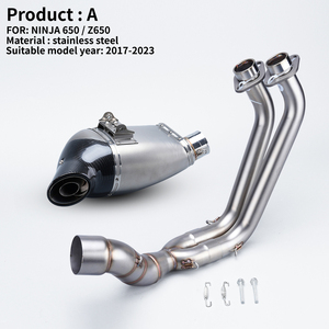 2017-2023 AK Xe Máy Hệ Thống Xả Cho Ninja650 Versys650 Z650 Đầy Đủ Underbody Thép Không Gỉ Phía Trước Liên Kết Hợp Kim Thép 51Mm - Product Image 6