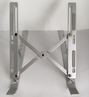 Soporte plegable para ordenador portátil de aluminio, Soporte de altura de ajuste ergonómico de aluminio para ordenador portátil, soporte de aleación de aluminio para ordenador portátil modelo X para Macbook
