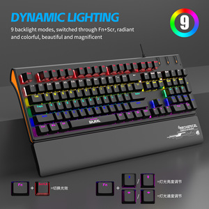 คีย์บอร์ดเกมมิ่งแบบมีสาย BAJEAL 104 ปุ่ม RGB Backlit ขนาดเต็ม ป้องกันการกดผิดพลาด ตั้งโปรแกรมได้ - Product Image 4
