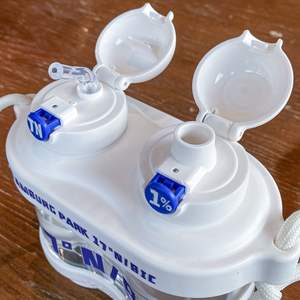 Double Drink PP Plastic Eco-Friendly Dishwasher Safe Large Capacity <b>Travel</b> Sport Telescope Shape Water <b>Bottle</b> with Lid for Kids - Product Image 3