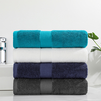 Ensemble de serviettes de bain de luxe 100 % coton, bord côtelé gaufré, super absorbant, éponge douce pour hôtel, spa, salle de bain, adultes, vente en gros personnalisée