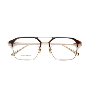 Nuevo marco óptico de medio Marco de titanio puro moda femenina cien marco cuadrado anti-Luz Azul se pueden prescribir lentes - Product Image 5