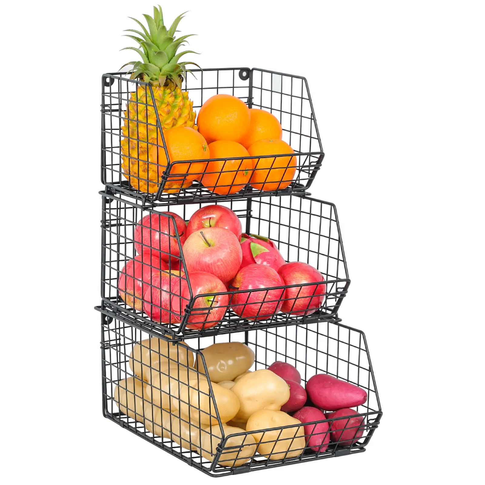 Organizzatore del controsoffitto cesti di filo In dispensa armadio cesto di frutta scolapiatti cremagliera cesto di frutta