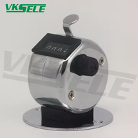 Compteur de mètres Weikesen VKS-04, affichage numérique à 4 chiffres, base en métal, pression manuelle, plage de 0 à 9999, équipement électrique industriel