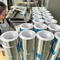 Ruban adhésif en aluminium argenté, imperméable, résistant à la chaleur et aux solvants, pour la construction et l'isolation des systèmes CVC