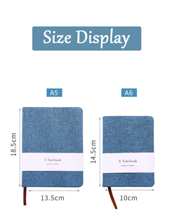 Cuaderno de lino A5 personalizado 2025, diario de tapa dura, 100 páginas, tela estilo PU A5/<span class=keywords><strong>A6</strong></span>, encuadernación de hilo cosido en blanco/forrado para uso escolar - Product Image 6