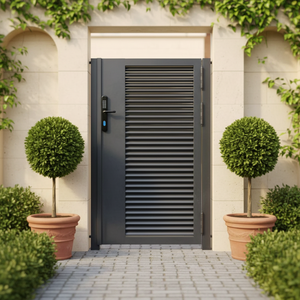 Portail de clôture français moderne à ouverture automatique, <span class=keywords><strong>en</strong></span> aluminium, bois, fer et acier, pour villas, fourniture <span class=keywords><strong>en</strong></span> gros - Product Image 4