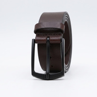 Boucle de ceinture en alliage de zinc noir mat mince de 30 mm, à ardillon incurvé, pour ceintures en cuir pour hommes, usage quotidien ou formel, avec logo OEM