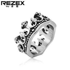 Anillo de Cristal Retro con Diseño de Corona Romana <span class=keywords><strong>Antigua</strong></span>, Joyería de Comercio Exterior, Anillo de Personalidad para Hombre y Mujer - Product Image 2