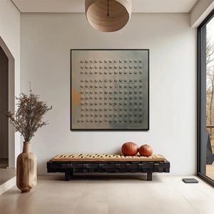 Œuvre d'art encadrée Waibi Sibi, sculpture sur bois, peinture 3D <span class=keywords><strong>à</strong></span> points, art mural abstrait en bois, décoration intérieure - Product Image 5