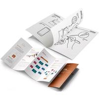 Brochure d'instructions personnalisée à bas prix, imprimée en offset, avec couverture souple en papier offset, pliée, laminée, pour usage professionnel