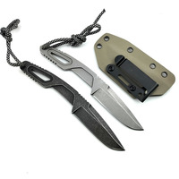Couteau de chasse de survie en plein air portable intégré de haute qualité couteau de camping en plein air à lame fixe de haute dureté