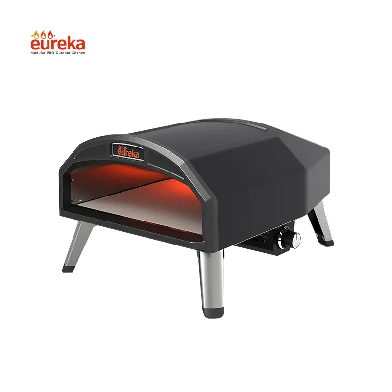 Yeni Model arka mutfak paslanmaz çelik ev gaz açık Pizza fırını