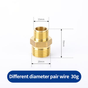Raccordement de tuyau de plomberie raccords en laiton paire hexagonale de fil raccord mâle en laiton de gaz naturel - Product Image 4