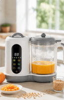Blender & Prosesor Makanan Bayi Bebas BPA dengan Daya 450W Tegangan 220-240V untuk Mengukus Buah/Daging/Ikan/Sayuran, MOQ Rendah