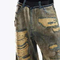Jeans personnalisés pour hommes, effet délavé, fabricant de jeans de qualité supérieure, mise sur les designs complexes, jeans streetwear