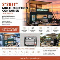 Conteneur de restaurant de 20 pieds et 40 pieds, maison portable, expédition spéciale, conteneur pliable, maison à vendre