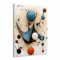 Impression sur toile abstraite moderne, motif boule, 30x40cm, tendue et prête à accrocher, toile polyester, art mural pour la décoration de la maison ou du bureau