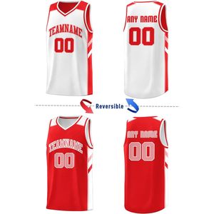 Camiseta de baloncesto reversible personalizada, nombre del equipo, número, cuello en V que absorbe la humedad, ropa unisex para adultos - Product Image 2