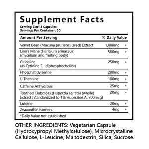 OEM Alpha Brain ekstrak Herbal kapsul suplemen makanan untuk fungsi imun fokus konsentrasi botol peningkatan memori - Product Image 2