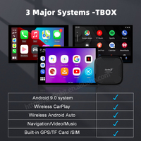 Carlinkit กล่องแอนดรอยด์ Ai อัจฉริยะ,4G + 64G กล่องมัลติมีเดียรถยนต์แอนดรอยด์ Youtobe Netflix