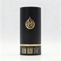 Emballage de parfum de luxe personnalisé avec logo en feuille d'or biodégradable, tube en papier cylindrique rond avec insert en mousse EVA