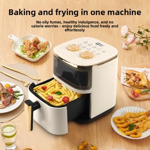 Friggitrice ad Aria Camel 6L di Grande Capacità con Controllo Touch, 1100W, Forno Elettrico Multifunzione per Casa, per <span class=keywords><strong>Patatine</strong></span> <span class=keywords><strong>Fritte</strong></span> - Product Image 3