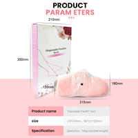 Masque pour les pieds en paraffine de rose, chaussettes jetables 140g, hydratant, réparateur pour les pieds secs et gercés, soin des pieds pour spa, salon, maison, OEM