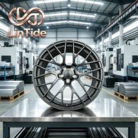 Rueda Forjada Multirradio de Malla Metálica Gris Mate, Estilo OE, Piezas de Repuesto para Automóvil, Alta Capacidad de Carga, Exportación a Granel