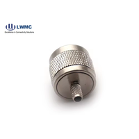 Conectores N Tipo de abrazadera Conector coaxial Rf macho para cable RG58