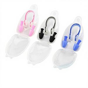 Set de Tapones para Oídos Tipo Bala con Clip Nasal Ovalado, Silicona, Impermeables, para Adultos, Accesorios para Gafas de Natación, para Uso Deportivo - Product Image 1