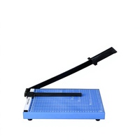 Guillotina de Papel Azul Resistente A4, Cortadora Manual de Oficina, Adecuada para Cartón, Fotos y Productos Hechos a Mano