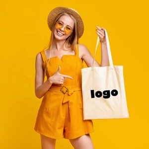 Sac fourre-tout multifonctionnel en toile de coton pour femmes Logo personnalisé Cadeau recyclable Bas quantité minimale de commande - Product Image 3