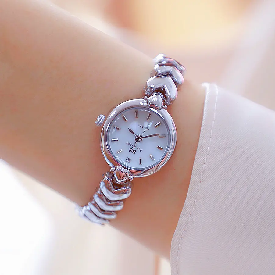 Liebesherz Kette Armbanduhr für Mädchen kleine Damenuhren Schmuck Neuankömmlinge Dropshipping Luxus Glas Opp-Tasche Mode