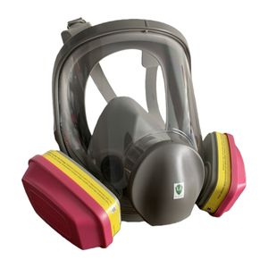 Masker Gas <span class=keywords><strong>Respirator</strong></span> wajah penuh, dapat digunakan kembali anti-amonia & asam untuk menambang bahan silikon bahan kimia dengan kaleng Filter udara - Product Image 5