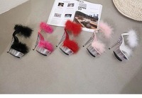 Sandales à talons hauts sexy pour filles, talons de 20 cm, chaussures de pole dance, plateforme pour femmes de 15 cm, sandales plateforme imperméables d'été