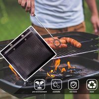 Sacs et tapis de cuisson grillés réutilisables antiadhésifs en maille pour barbecue (noir/doré, tailles personnalisables) - Stock disponible