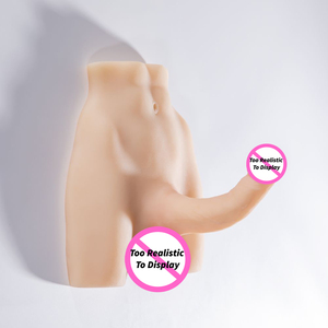 Venta al por mayor de alta calidad masculino medio cuerpo realista consolador muñeca masturbación herramientas juguetes sexuales para mujeres masturbación - Product Image 4