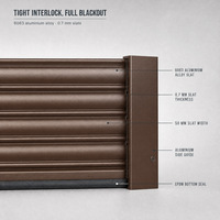 Fenêtre à volet roulant en aluminium extrudé, durable, avec revêtement en poudre, pour villa, hôtel, entrepôt, magasin, dimensions personnalisées