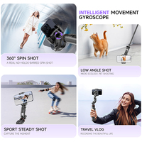 Cyke C22 Ai Face Tracking Cardanische Stabilisator 360 ° Opvouwbaar Statief En Selfiestick Met Afstandsbediening Voor Digitale Camera Vloggen