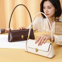 Sac à main et à bandoulière vintage en PU pour femme avec chaînes, fermeture éclair, sacs latéraux portables personnalisés pour filles