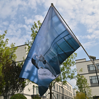 Drapeau promotionnel personnalisé en polyester imperméable 3x5 pieds, impression numérique volante en extérieur, bannière vierge, tout design, 90*150cm