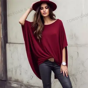 Womens Plus Size New Fashion Batwings One Off The Shoulder Batwing Sleeve Tops Jumper Pullover Tops Ladies Sweater For Women