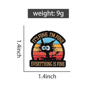 Pin de Esmalte de Gato con la Frase 'Estoy Bien, <span class=keywords><strong>Todo</strong></span> Está Bien', Disponible en Existencia - Product Image 6